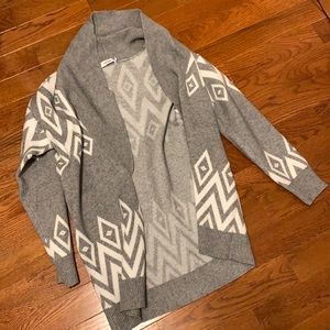 Grey and white cardigan